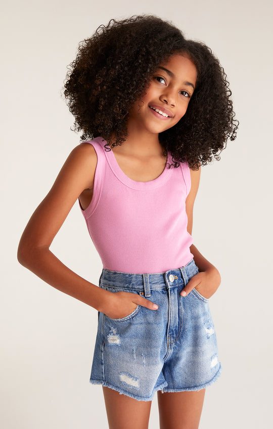 Girls Oaklynn Rib Tank