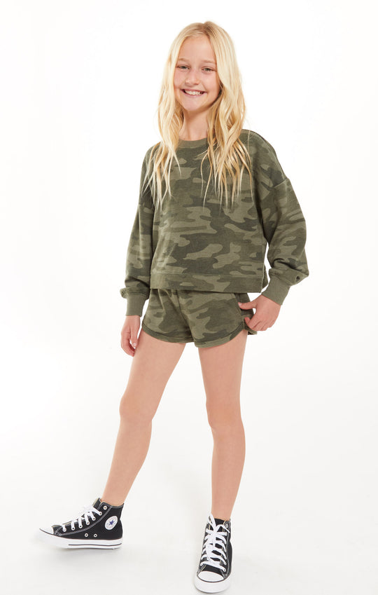 Girls Fifer Camo Short