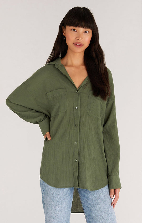 Lalo Gauze Button Up Top