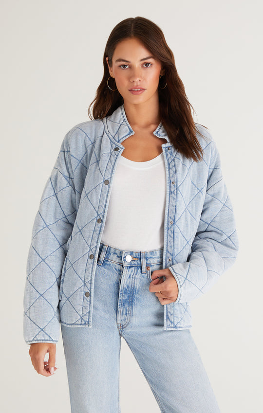 Maya Knit Denim Quilted Jacket