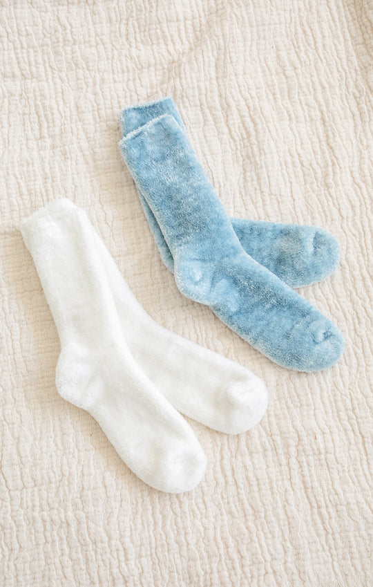 Chenille Plush Socks (2-Pack)