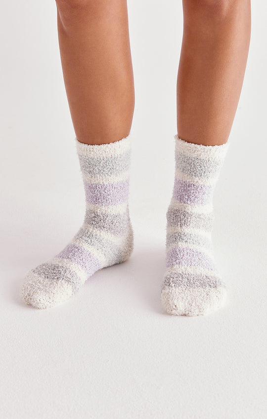 Pastel Stripe Plush Socks