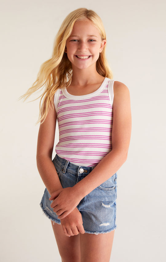 Girls Stripe Oaklynn Tank