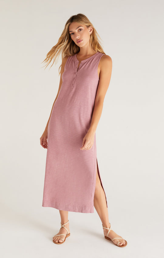 Piper Slub Henley Midi Dress