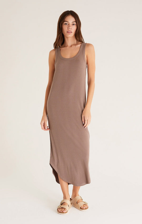 Jaslyn Variegated Rib Midi Dress