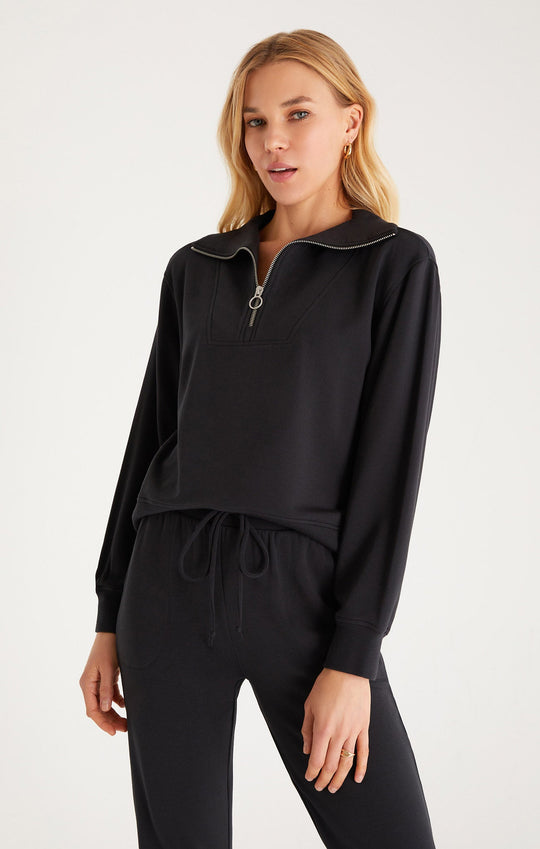 Relaxed Half Zip Sweatshirt