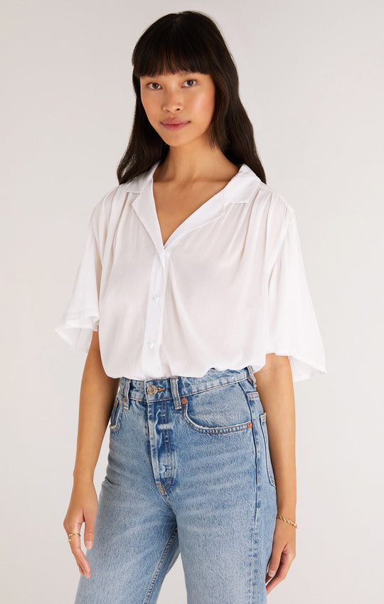 Zena Flutter Sleeve Top