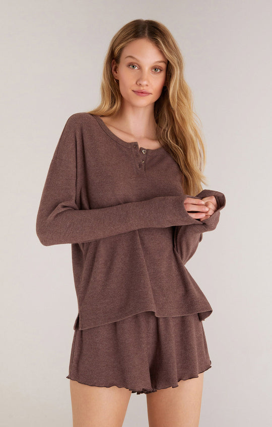 Dream Time Rib Long Sleeve Top