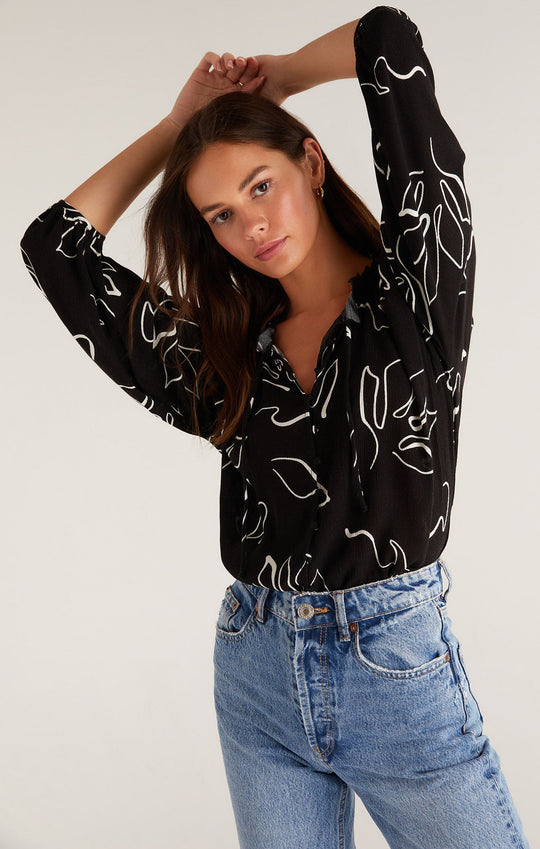 Athena Abstract Floral Top