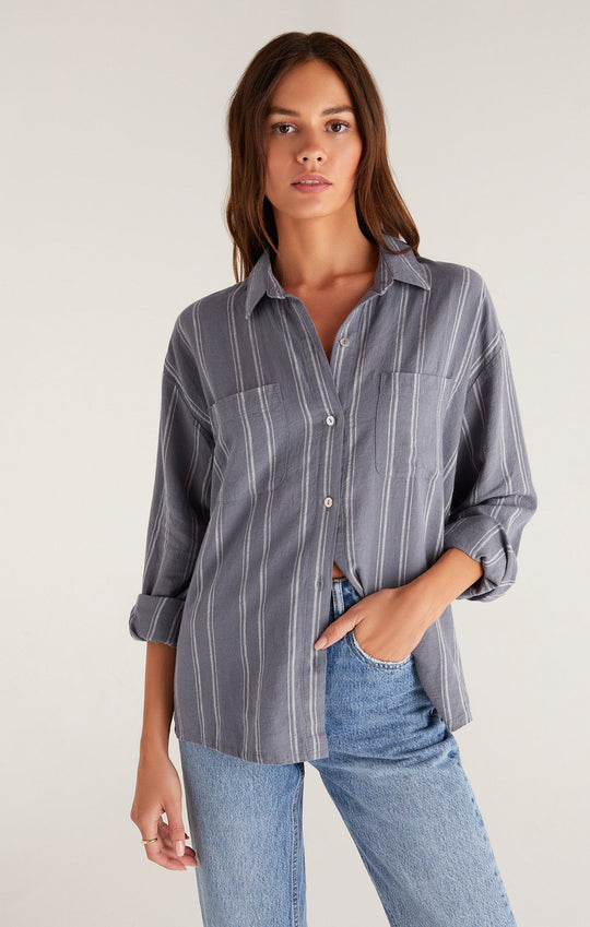 Sunday Striped Button Up Shirt