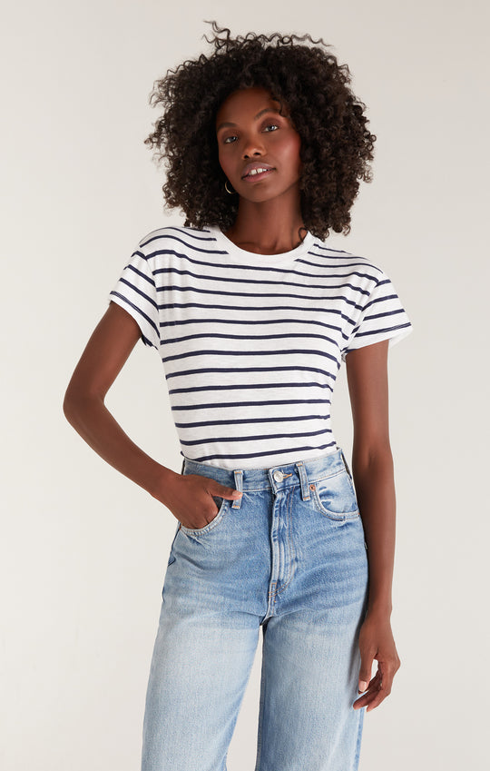 Stripe Modern Slub Short Sleeve Tee