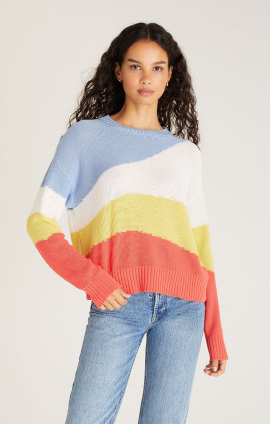 Abstract Colorblock Sweater