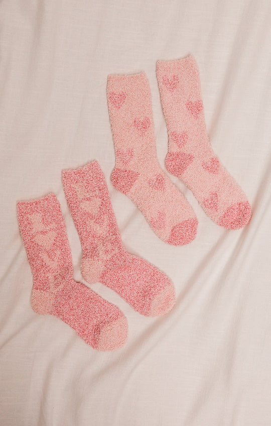 Plush Heart Socks (2-Pack)