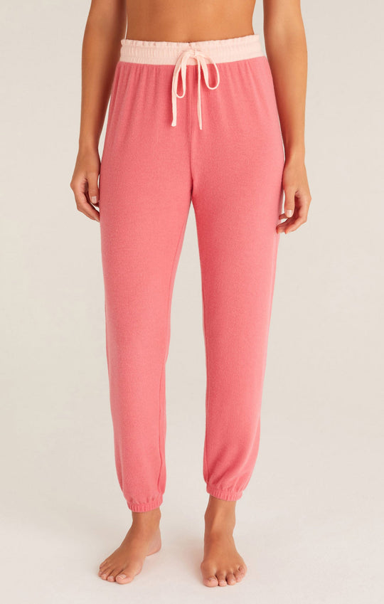 Sweetie Color Block Brushed Jogger