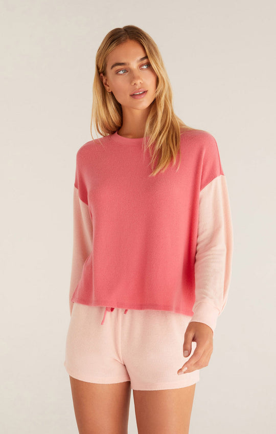 Color Block Long Sleeve Top