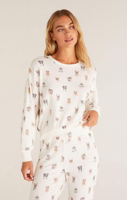 Elle Heart Eyes Dog Long Sleeve Top